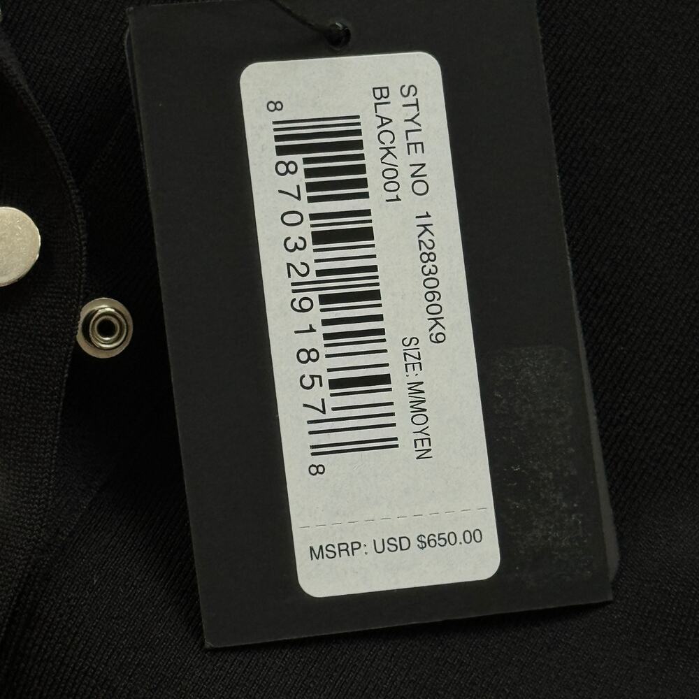 Alexander‎ Wang Mock Neck Button Down Sweater Top Black Size Medium NWT - Picture 8 of 9